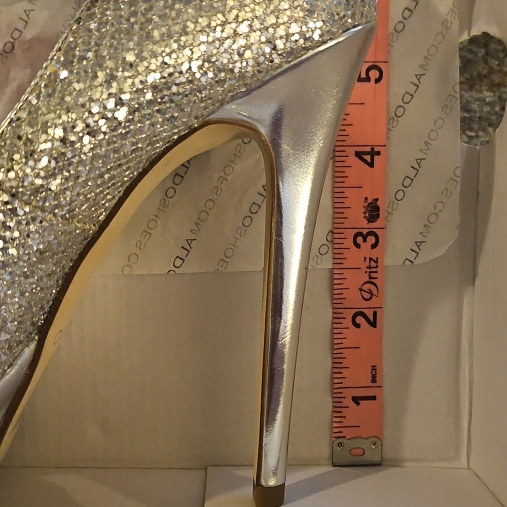 Aldo Fran Silver Platform Heels Size 8 - Picture 16 of 16